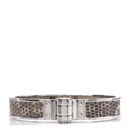 Hermes Lizard Charniere Cuir Narrow Hinged Bracelet M Ombre 1 of 6
