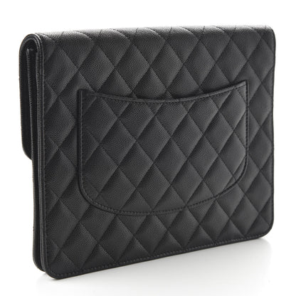 Chanel Caviar Quilted Square Flap Clutch Black 3 of 11