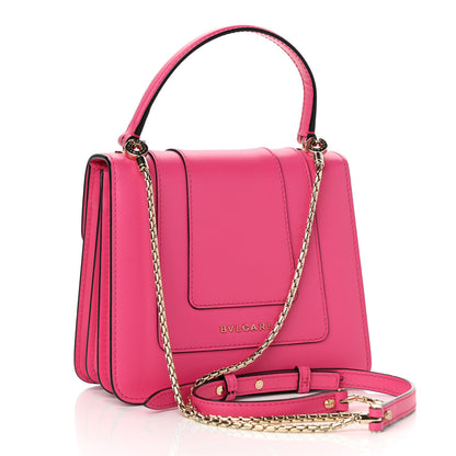 Bulgari Calfskin Serpenti Forever Top Handle Pink 3 of 9