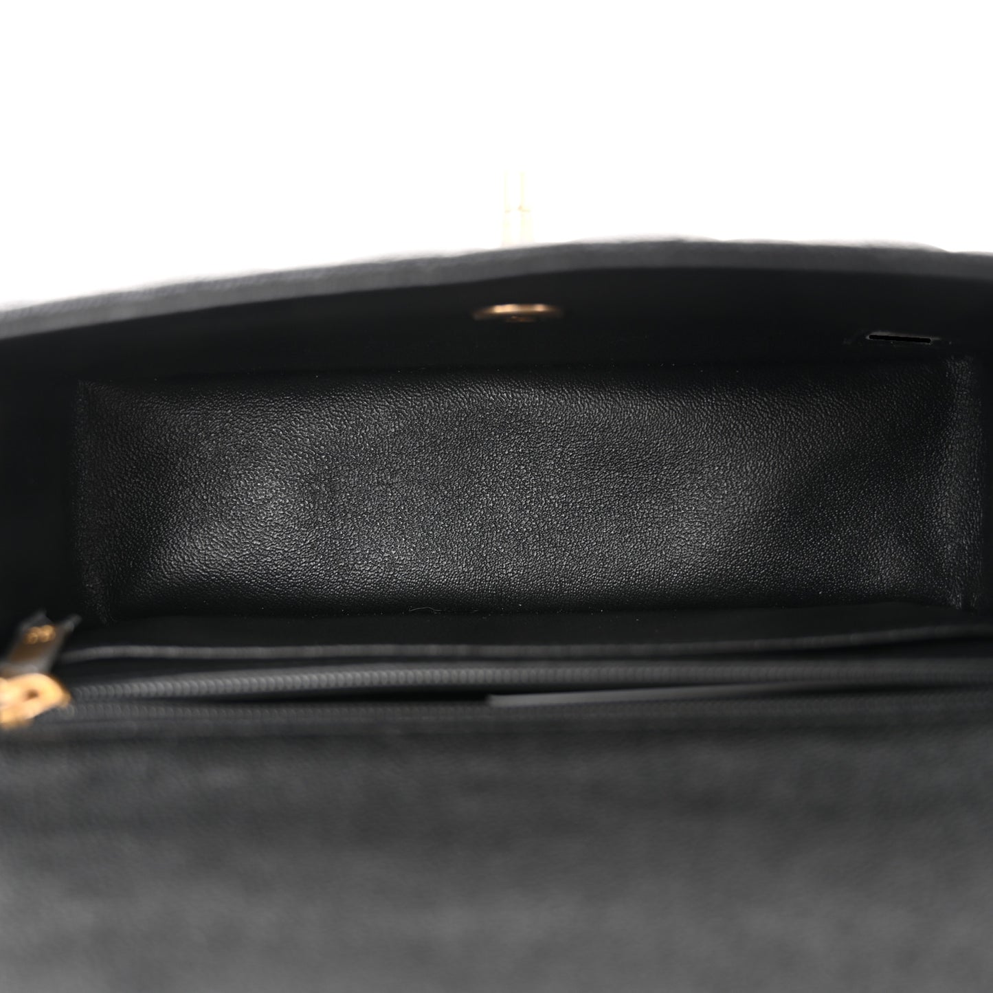 Caviar Quilted Mini Top Handle Rectangular Flap Black