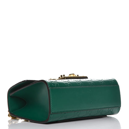 Gucci Guccissima Small Padlock Shoulder Bag Emerald 4 of 7