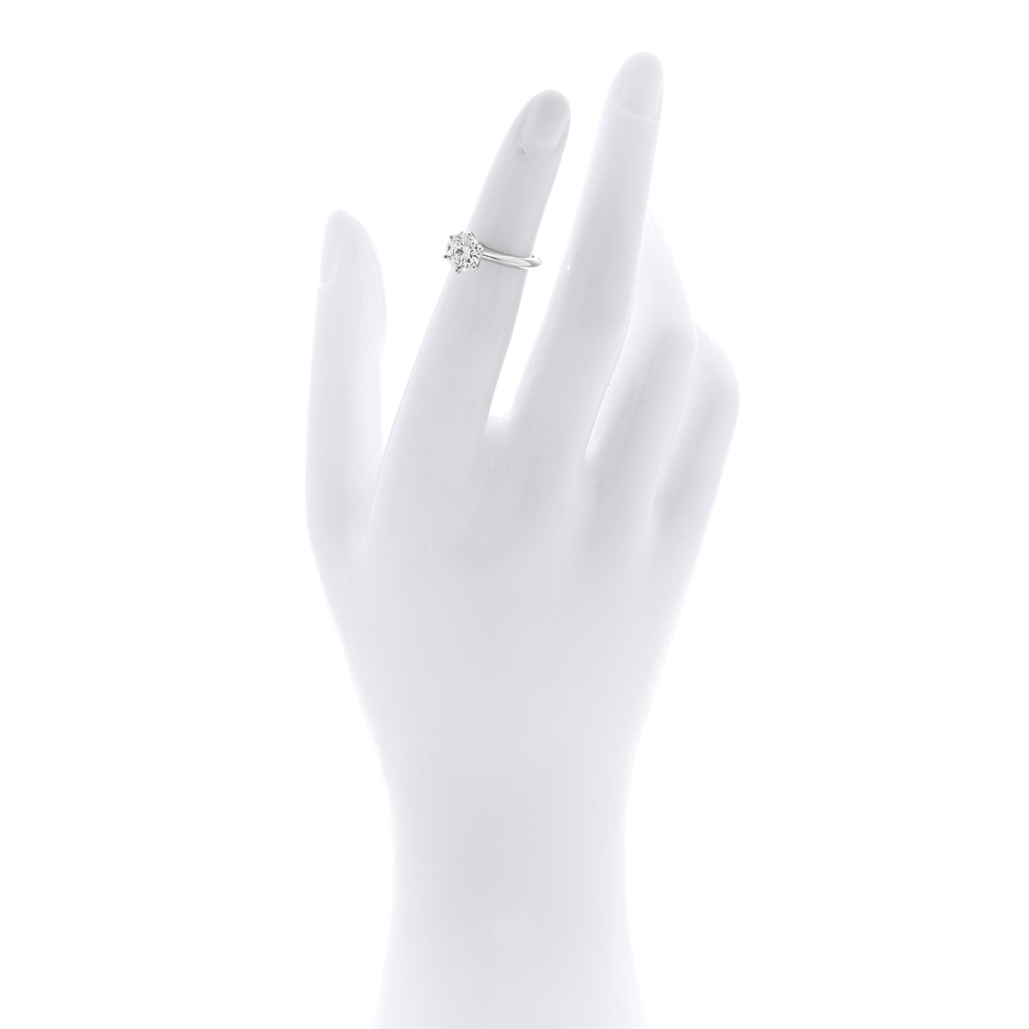 Platinum Diamond 1.36ct Solitaire Engagement Ring 45 3.25