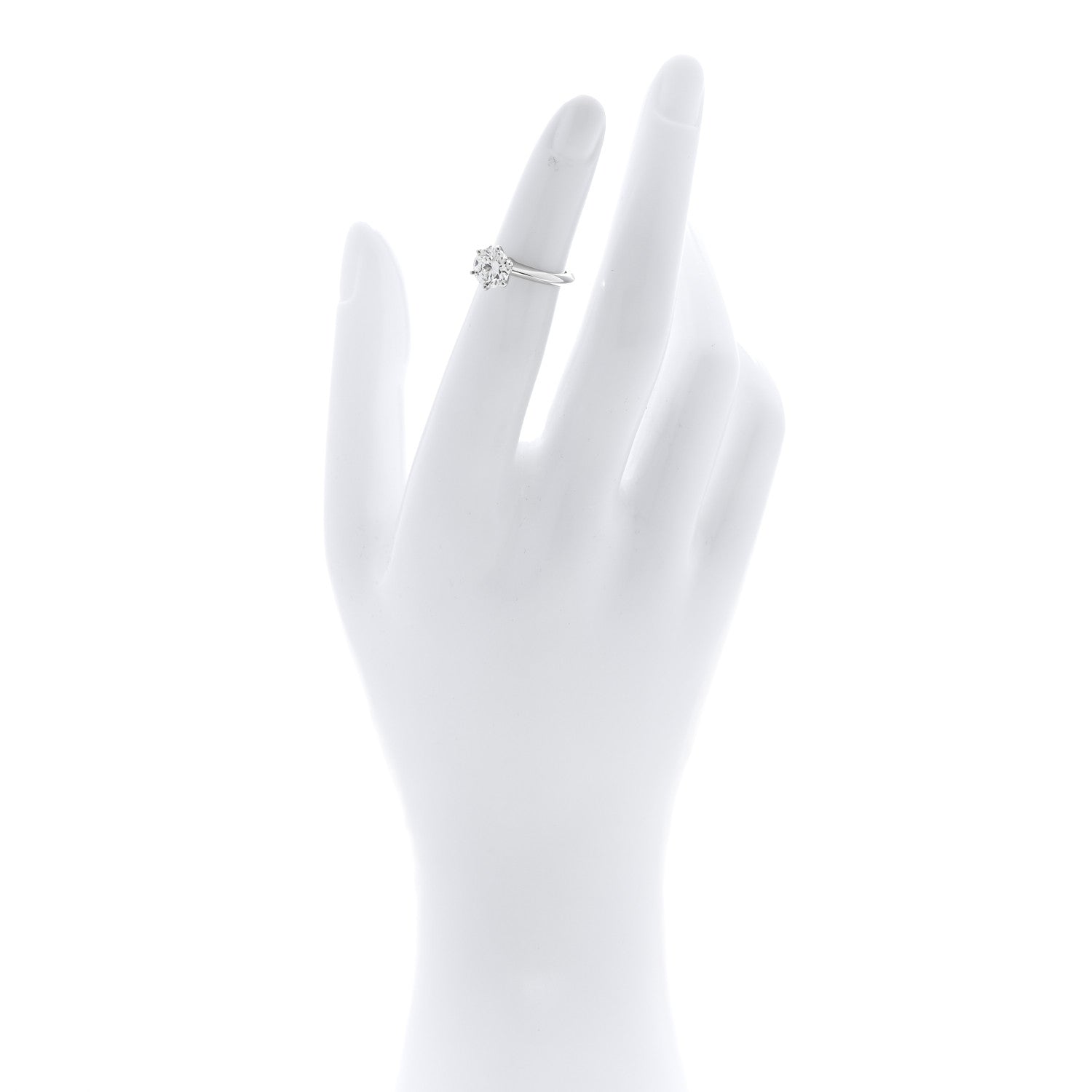 Tiffany Platinum Diamond 1.36ct Solitaire Engagement Ring 45 3.25 2 of 6