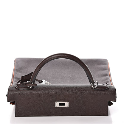 Hermes Epsom Kelly Retourne 32 Chocolate Orange 11 of 46