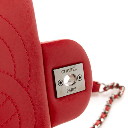 Chanel Lambskin Small CC Crossing Flap Red 7 of 12