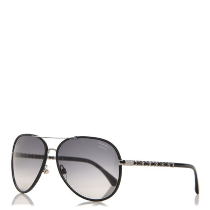 Chanel Pilot Winter Sunglasses 4219-Q Black 1 of 9