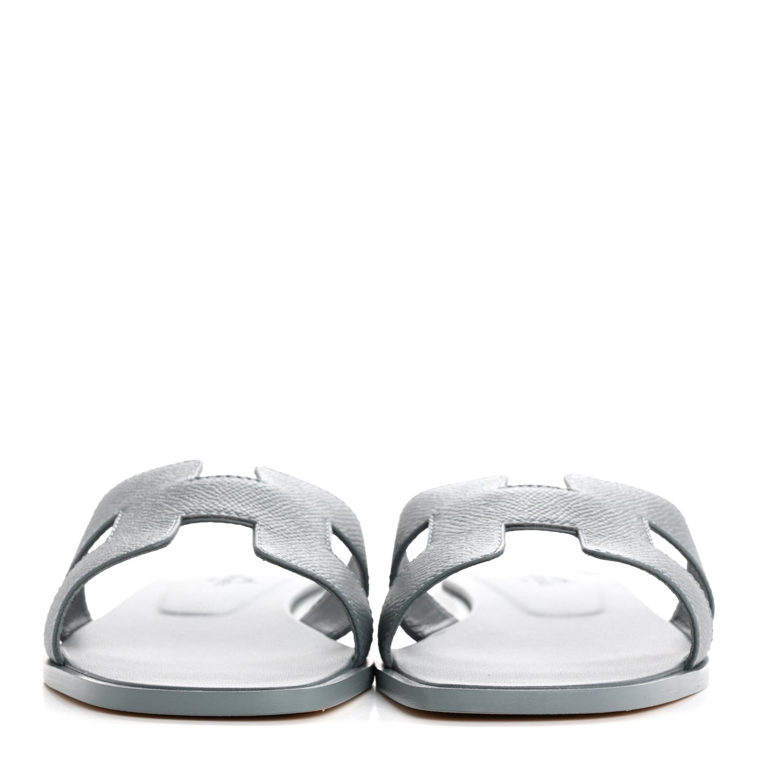 Hermes Epsom Oran Sandals 37.5 Gris Antarctique 3 of 10