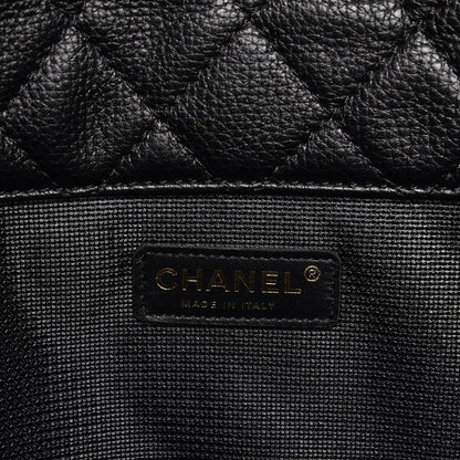 Chanel Calfskin Quilted XXL Travel Flap Bag Black 6 of 12