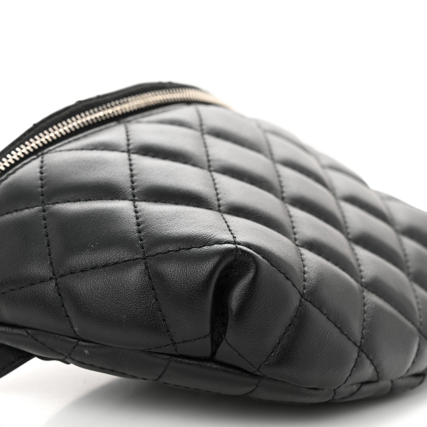 Chanel Lambskin Quilted Waist Belt Bag Black 9 of 10