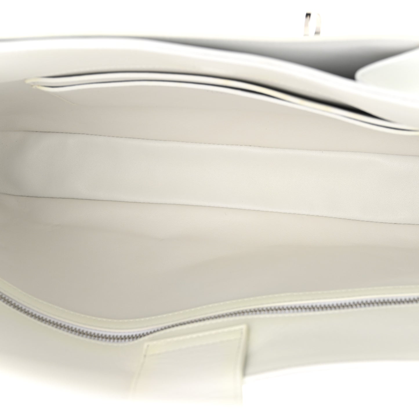 Soft Calfskin Large Gancini Arch Hobo Optic White
