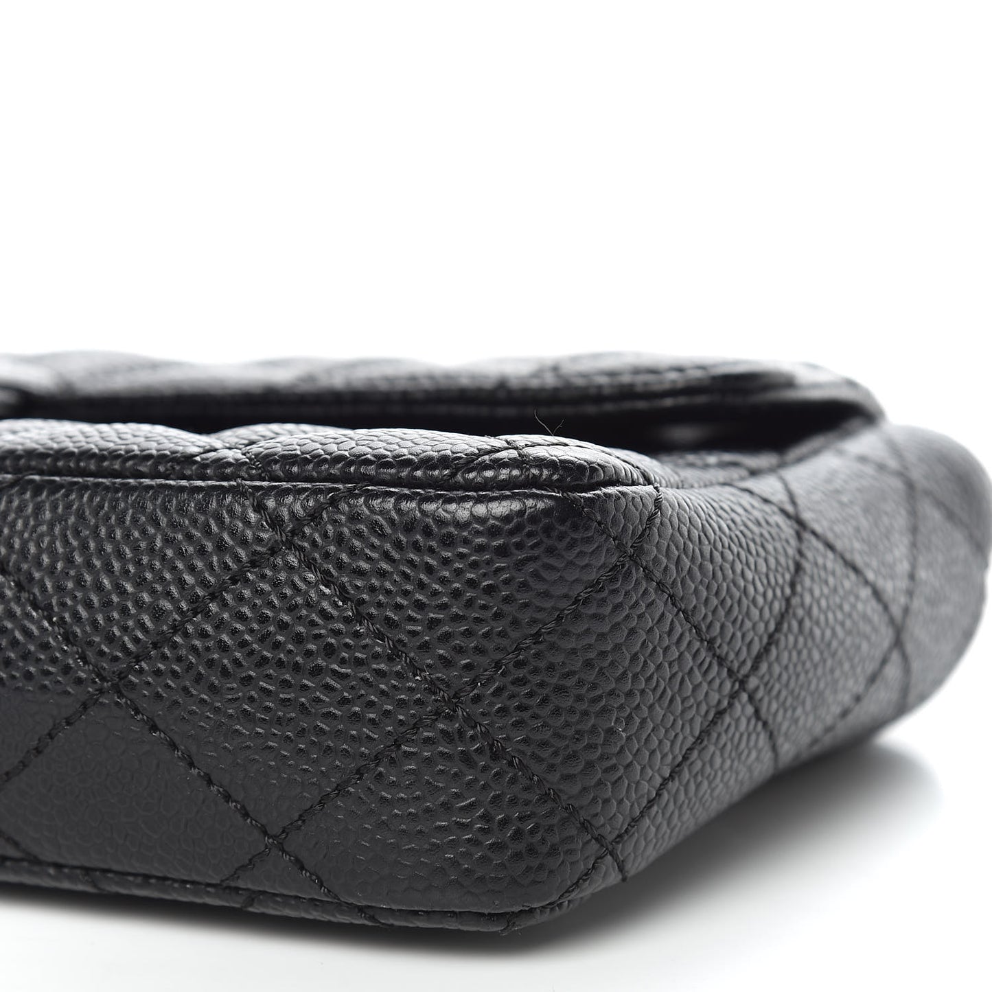 Caviar Quilted East West Flap Black