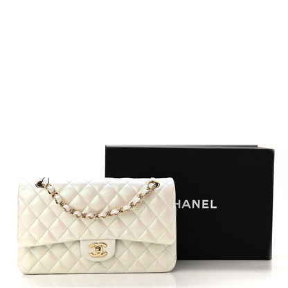 Chanel Iridescent Calfskin Quilted Medium Double Flap White 11 of 11