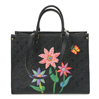Louis Vuitton LV X YK Empreinte Inlaid Kusama Flowers Onthego MM Black 1 of 8