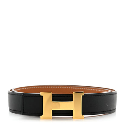 Hermes Swift Epsom 24mm Constance H Belt 65 Black Gold 1 of 7