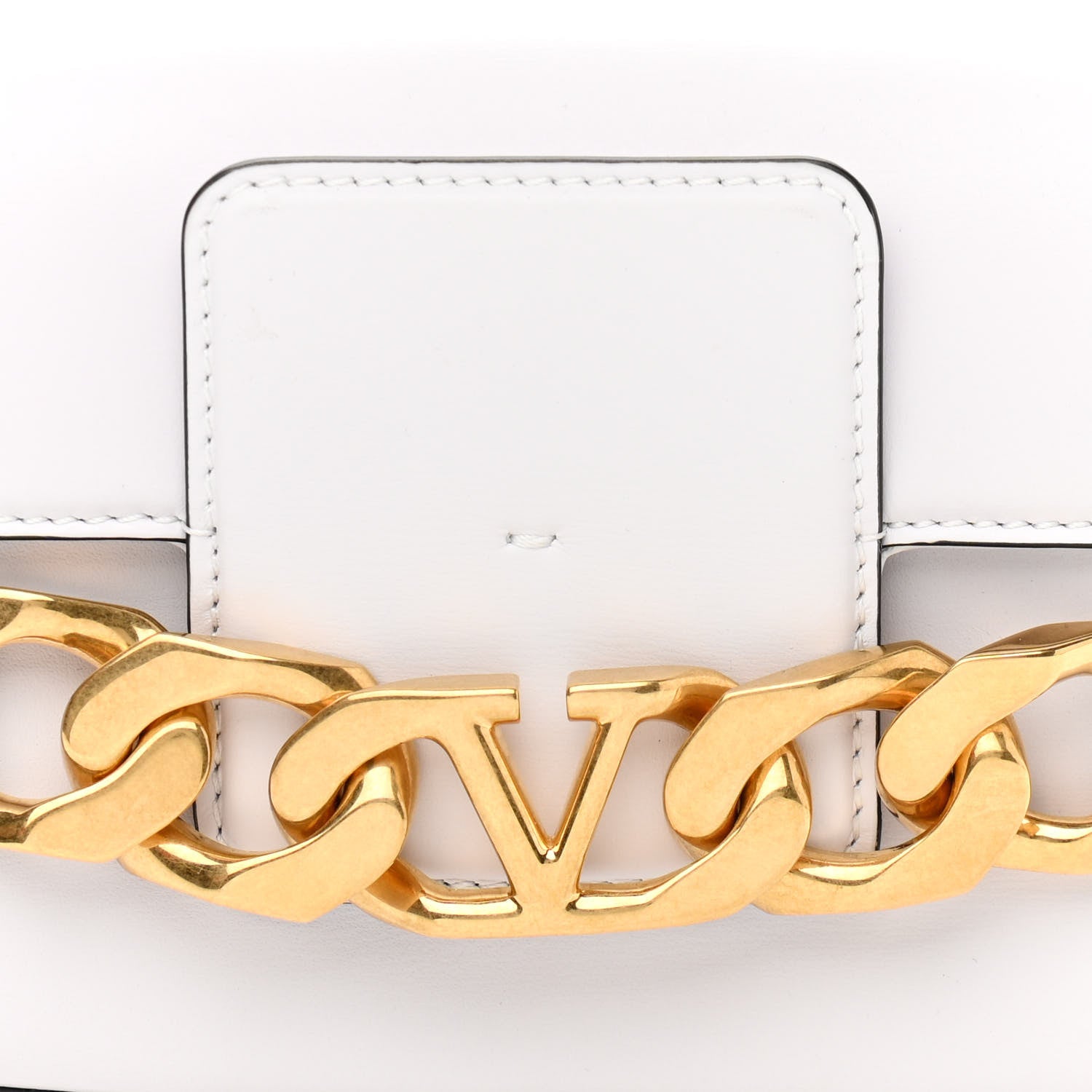 Valentino Garavani Calfskin Small Vlogo Chain Shoulder Bag Optic White 6 of 8