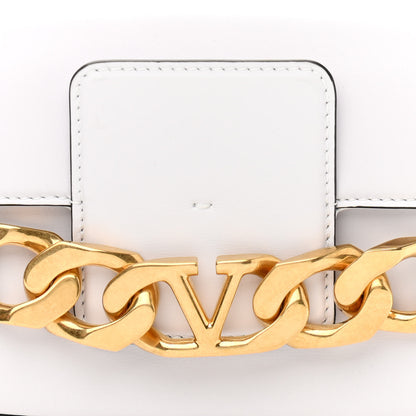 Valentino Garavani Calfskin Small Vlogo Chain Shoulder Bag Optic White 6 of 8