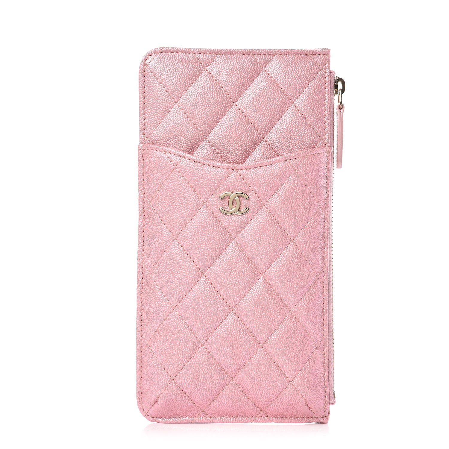 Chanel Iridescent Caviar Quilted Classic iPhone Pouch Rose Pink 1 of 9