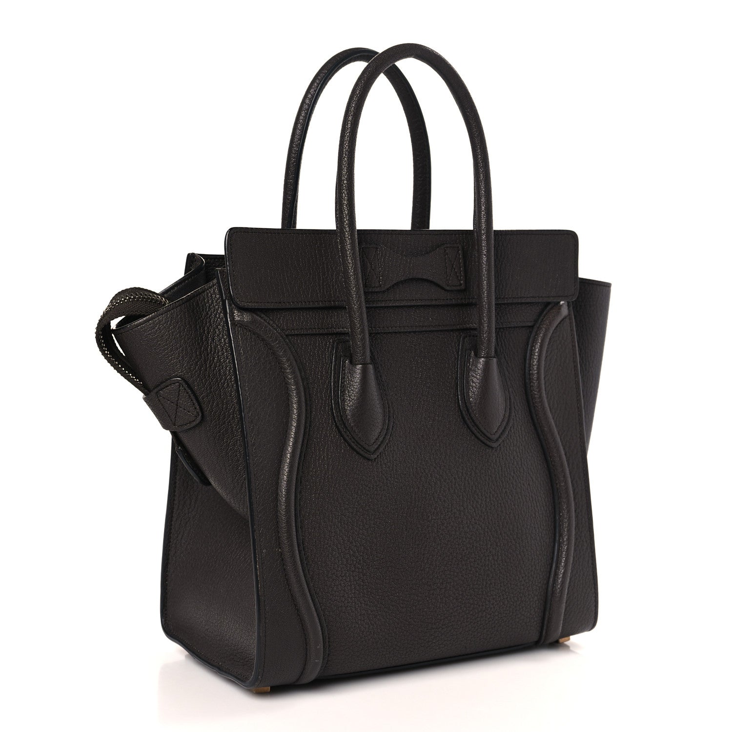 Celine Goatskin Micro Luggage Dark Taupe 3 of 10