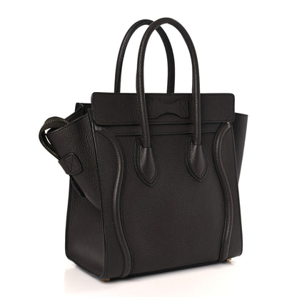 Celine Goatskin Micro Luggage Dark Taupe 3 of 10