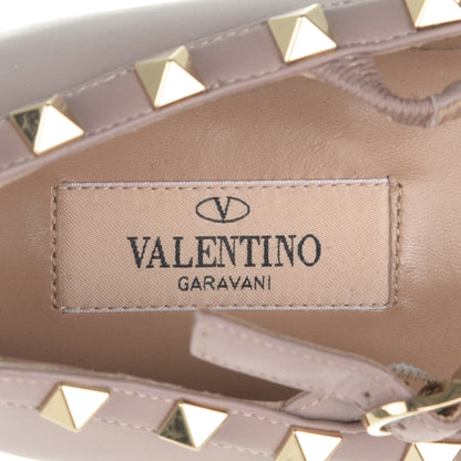 Valentino Garavani Nappa Rockstud Cage Ballerina Flats 39.5 Poudre 7 of 8