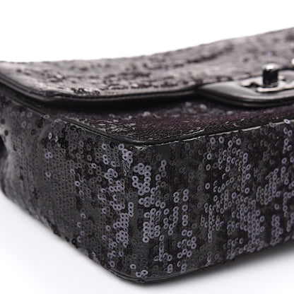 Chanel Sequin Lambskin Medium Moonlight on Water Flap Black 7 of 10