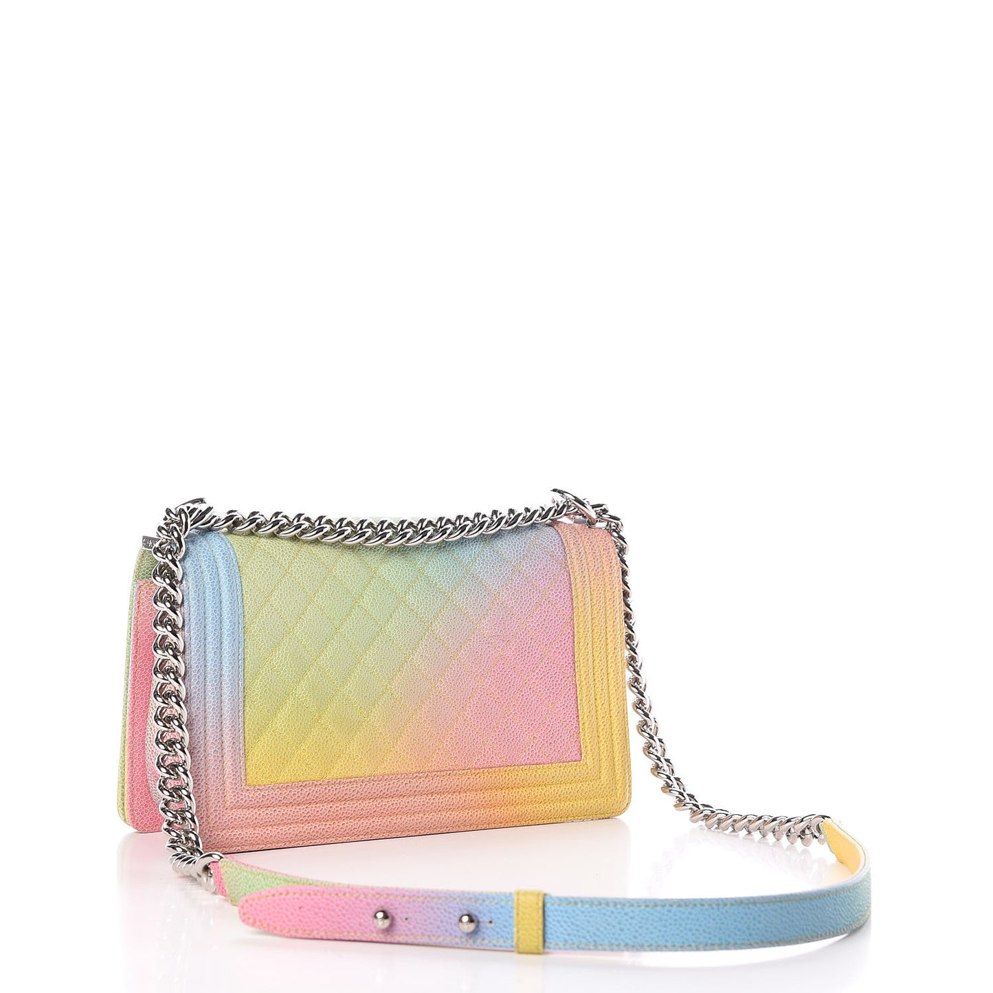 Caviar Quilted Medium Cuba Rainbow Boy Flap Multicolor