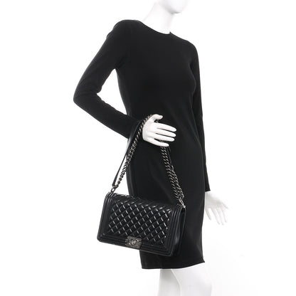 Chanel Lambskin Quilted New Medium Boy Flap Black 3 of 10