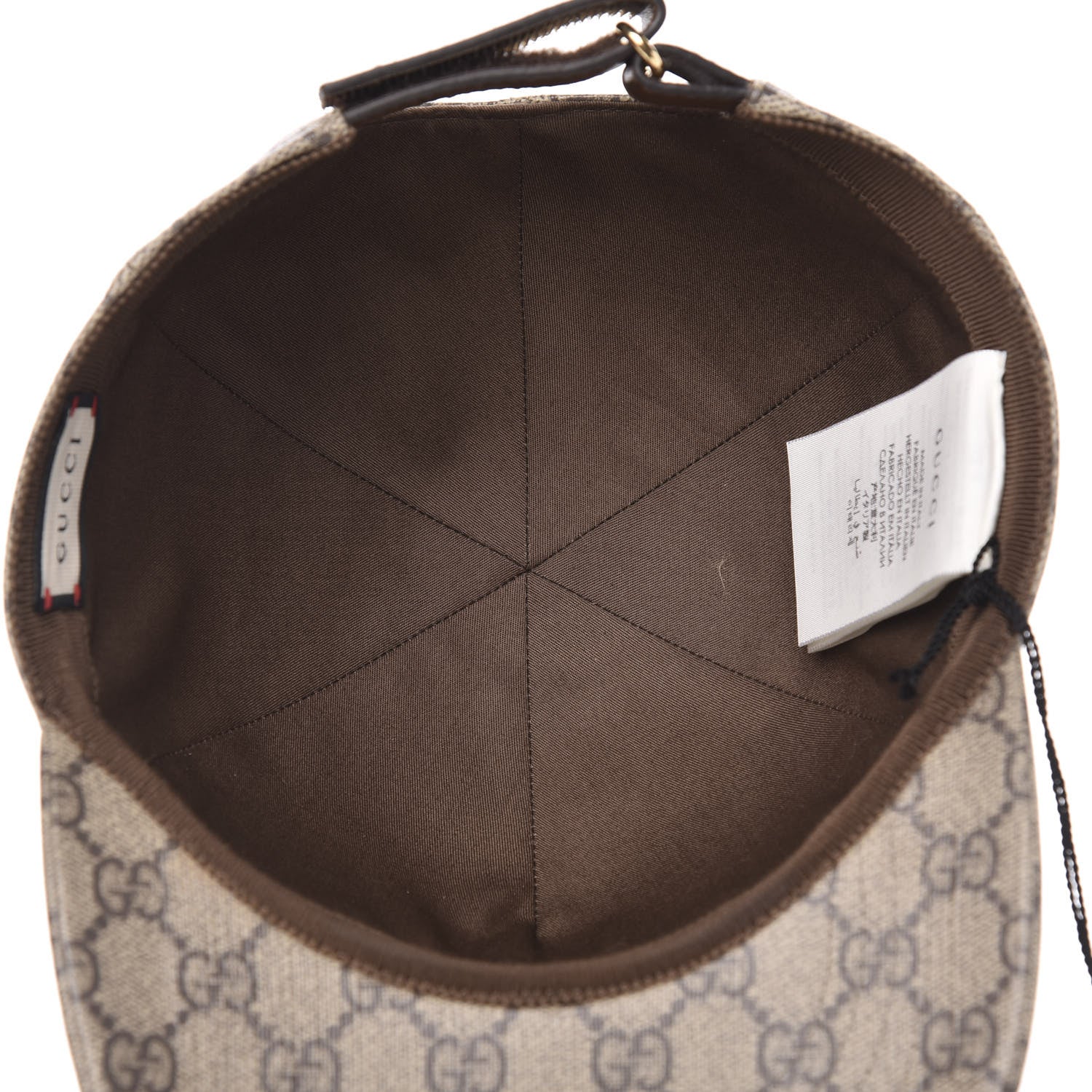 Gucci GG Supreme Monogram Boutique Print Baseball Hat S Beige 6 of 8