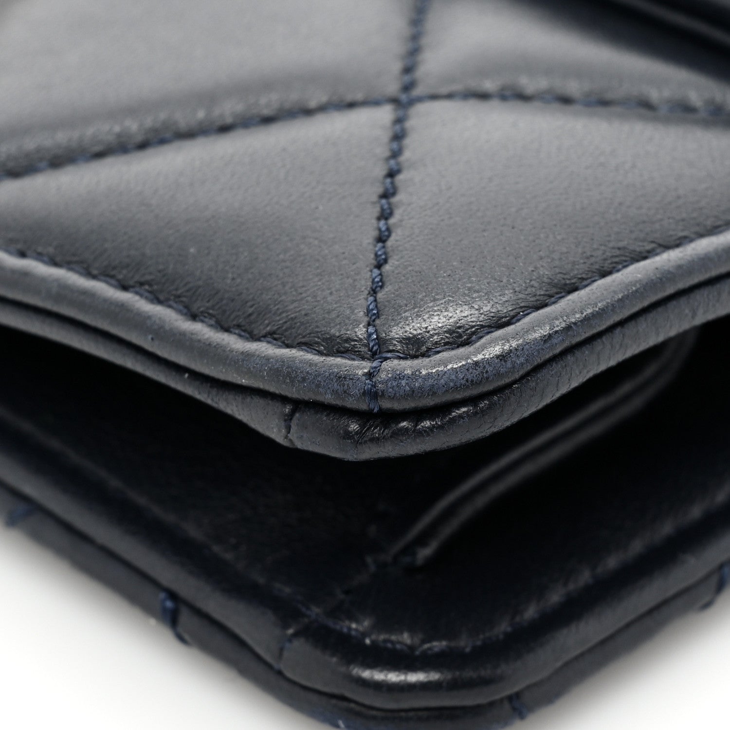 Chanel Lambskin Quilted Large Golden Class Flap Navy 11 of 15