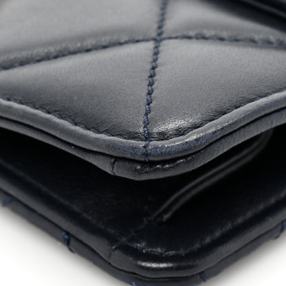 Chanel Lambskin Quilted Large Golden Class Flap Navy 11 of 15