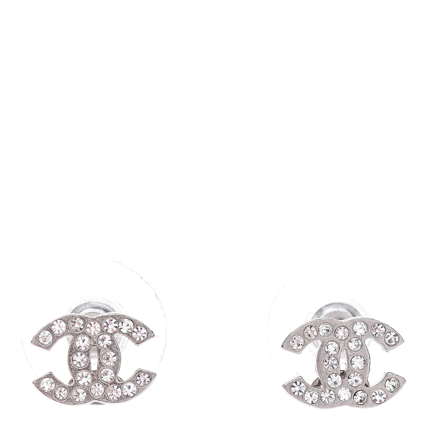 Crystal Mini Timeless CC Earrings Silver
