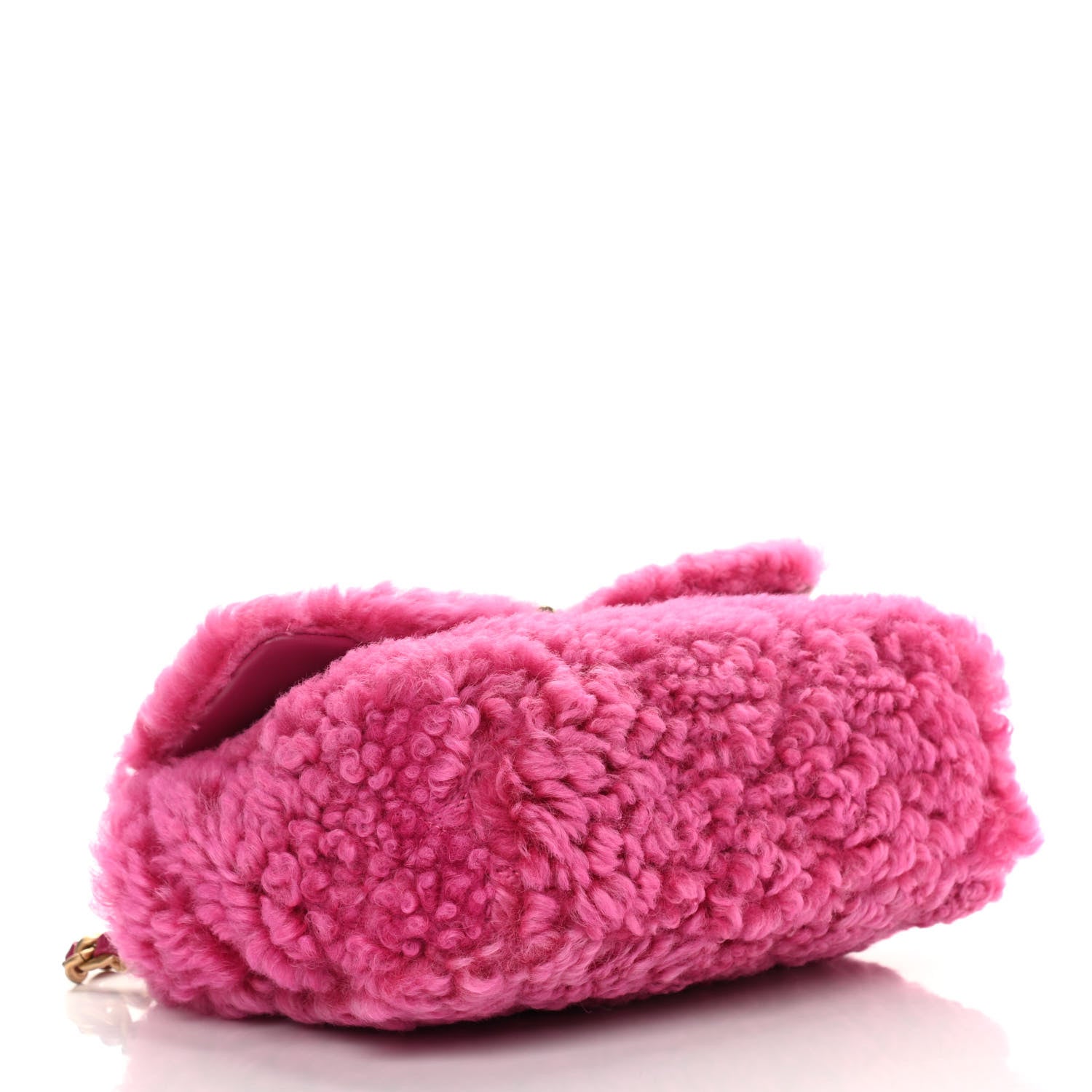 Chanel Shearling Sheepskin Medium Chanel 19 Flap Pink 4 of 11