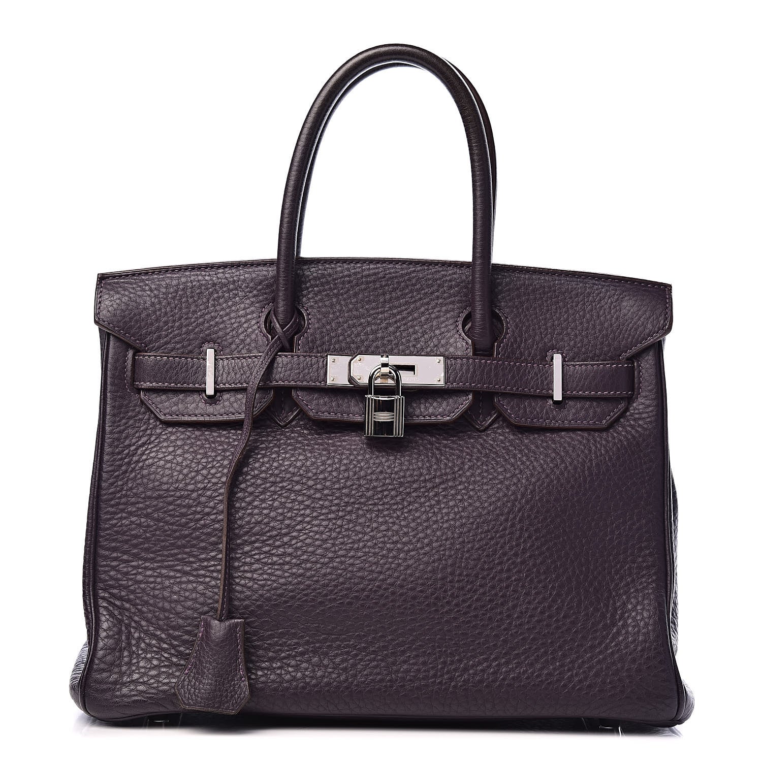 Hermes Taurillon Clemence Birkin 30 Raisin 1 of 39