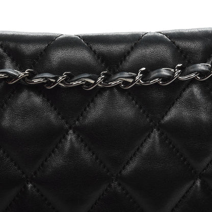 Chanel Lambskin Quilted Maxi 3 Flap Black 9 of 16