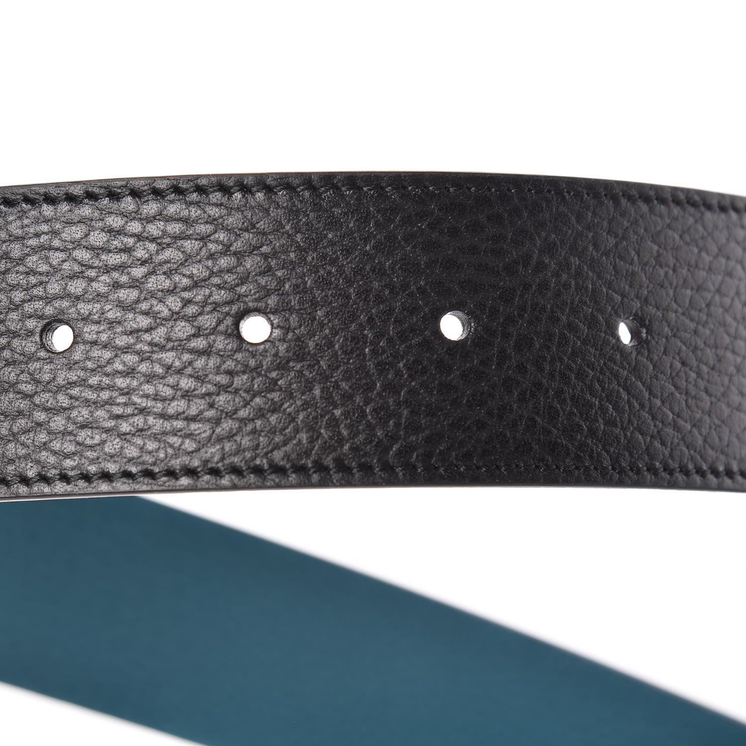 Gucci Dollar Calfskin 1973 Reversible Belt 100 40 Black Deep Cobalt 5 of 7
