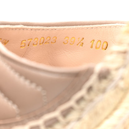 Gucci Nappa Matelasse GG Marmont Ankle Wrap Platform 35/120mm Espadrille Wedges 39.5 Porcelain Rose 8 of 11