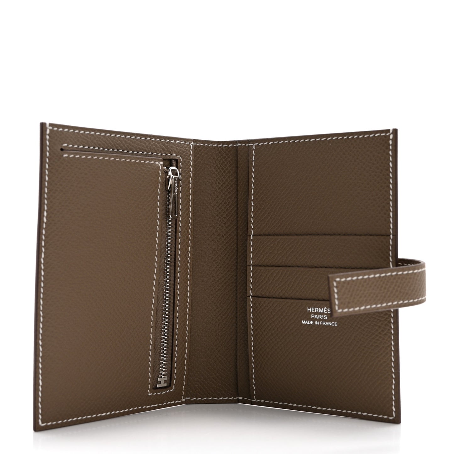 Epsom New H Passant Compact Wallet Etoupe
