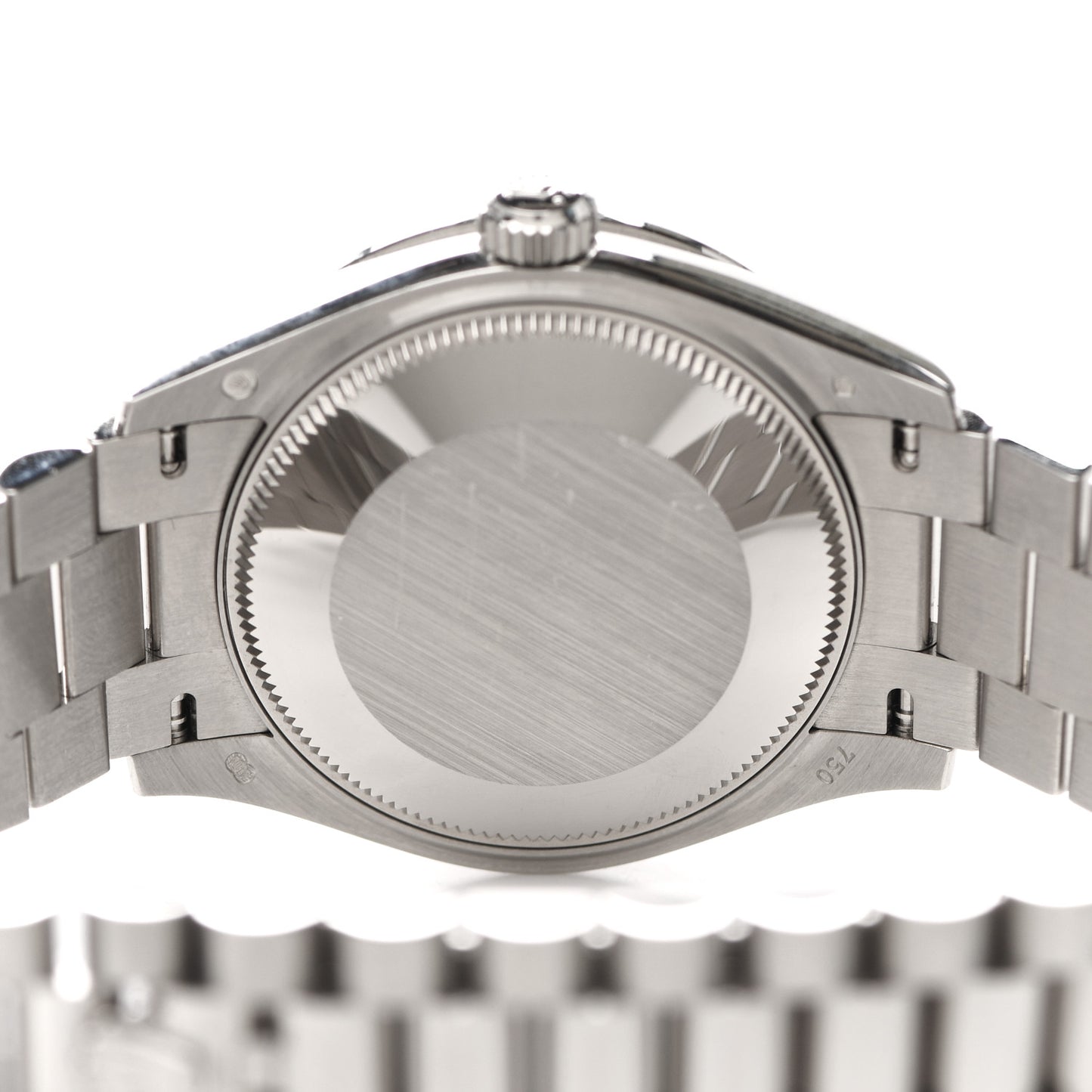 18K White Gold Diamond 31mm Datejust President Watch Dark Grey 278289RBR