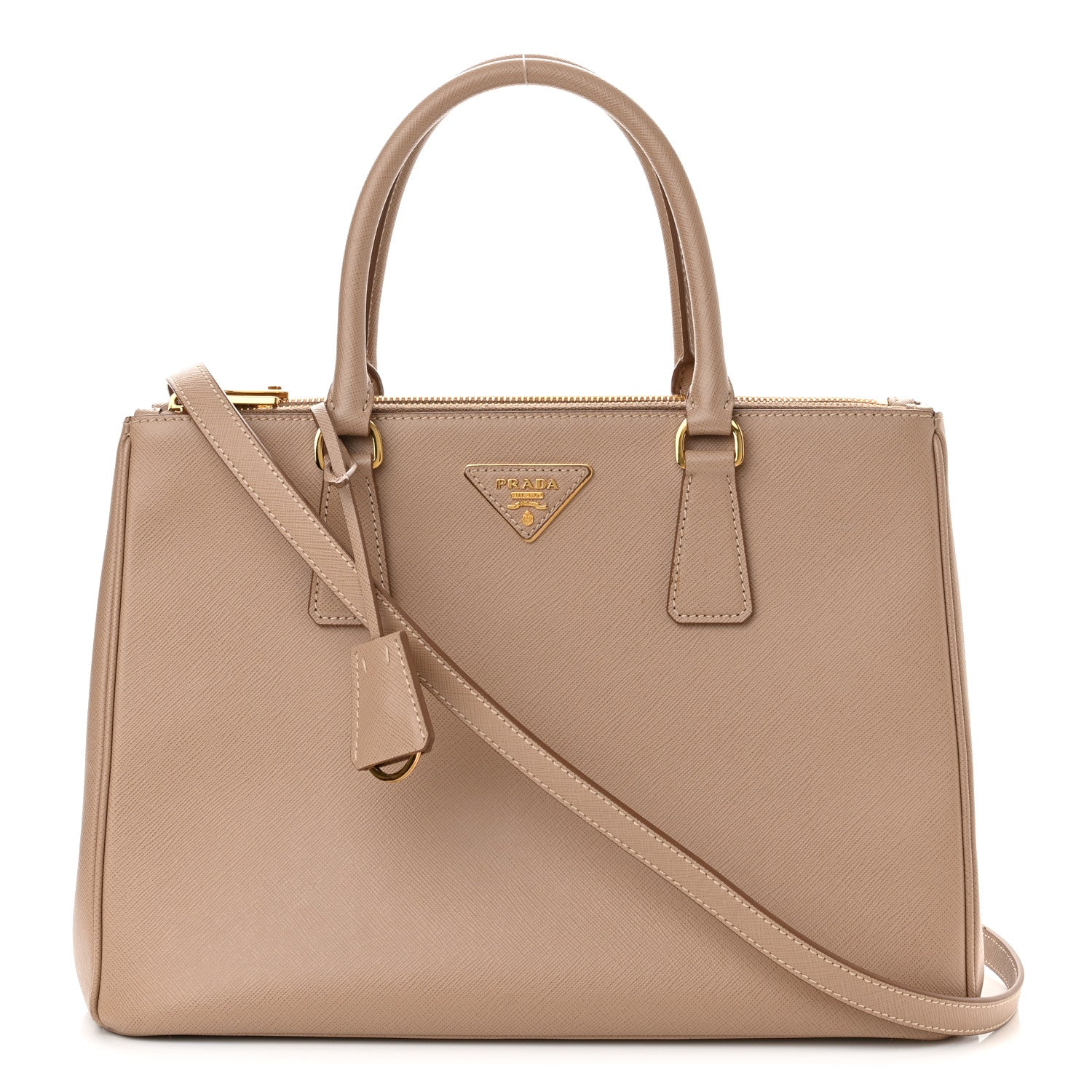 Prada Saffiano Lux Large Galleria Double Zip Tote Cammeo 1 of 10