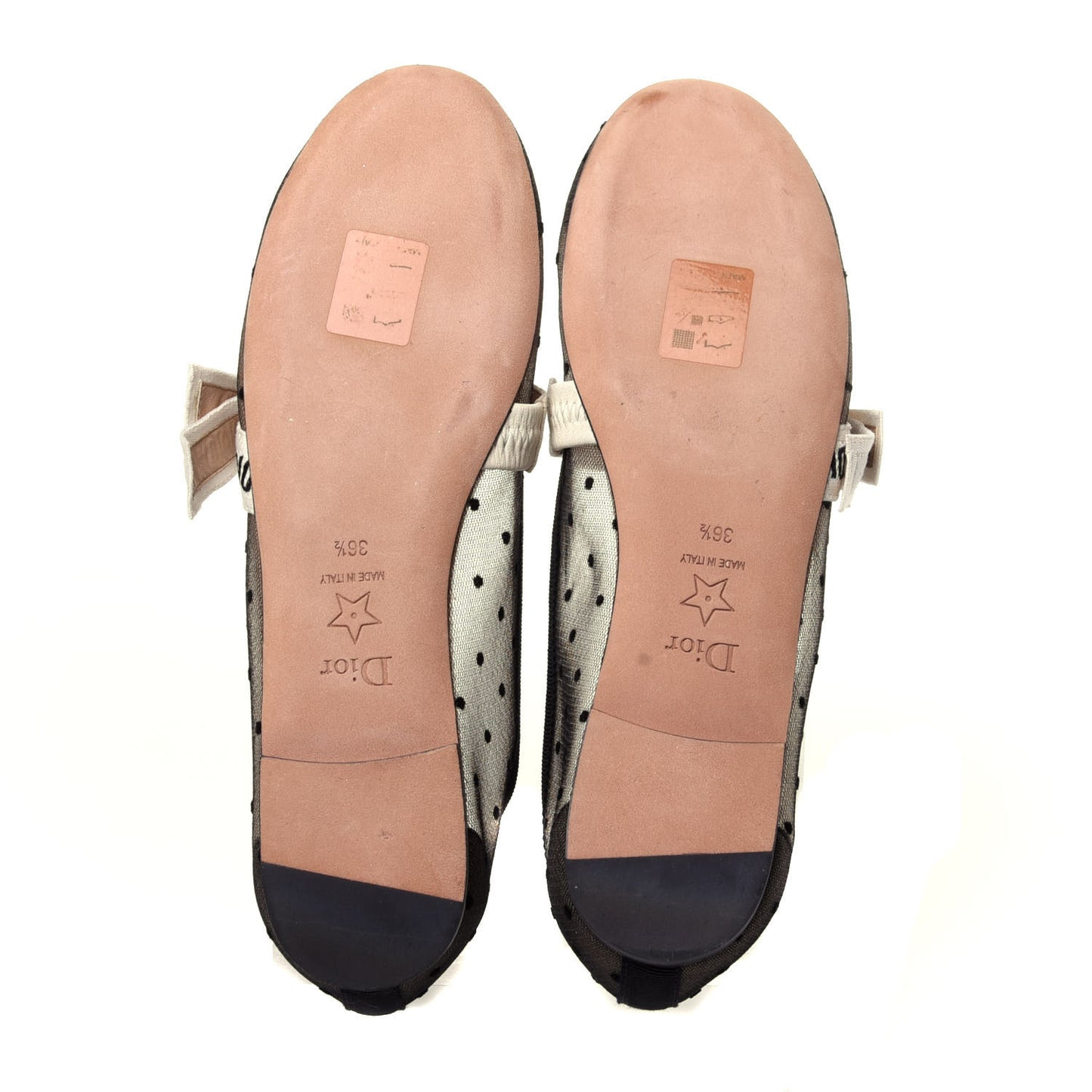 Swiss Tulle Dotted Miss J'Adior Ballet Pumps 36.5 Black Nude