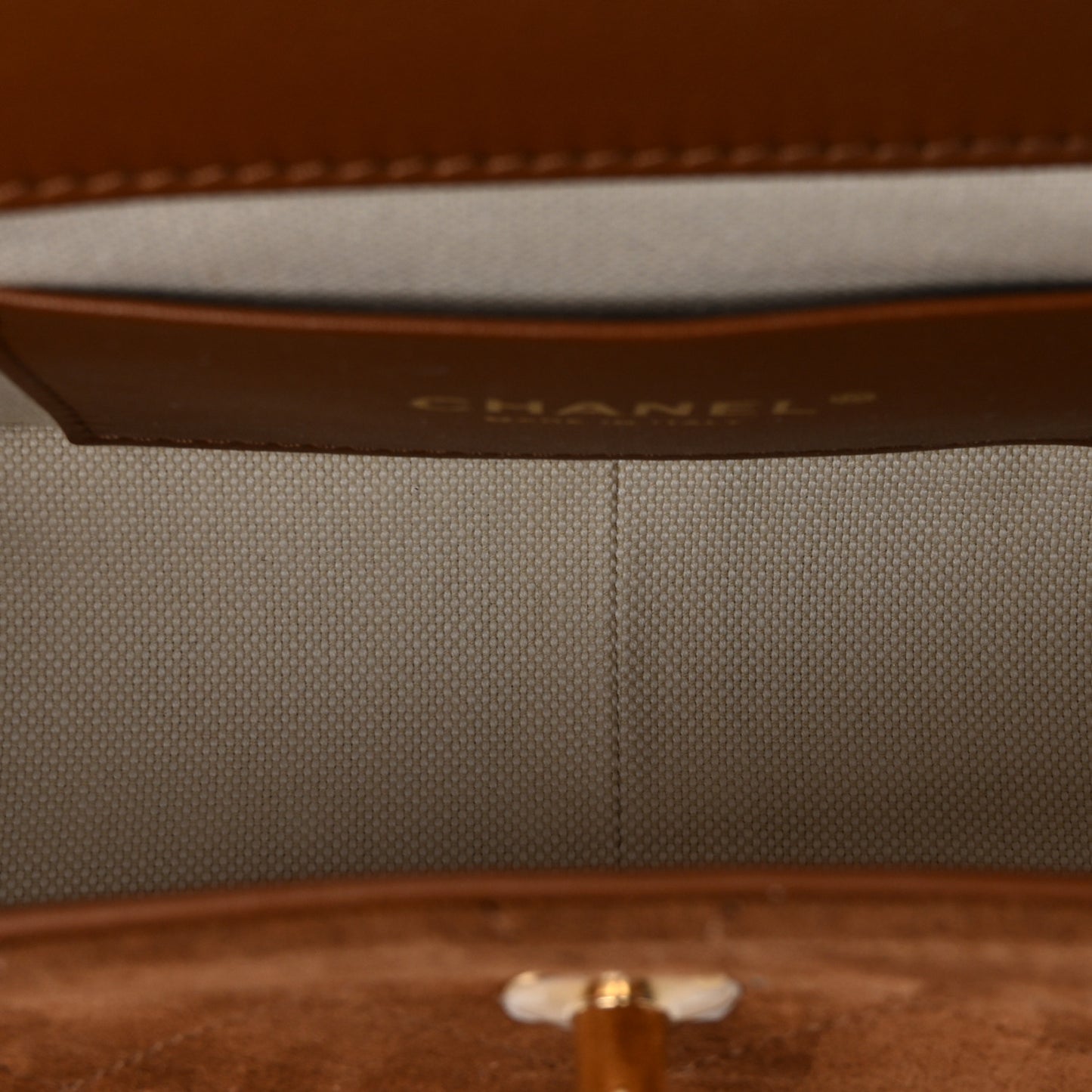 Suede Calfskin Small Eyes On You Flap Camel