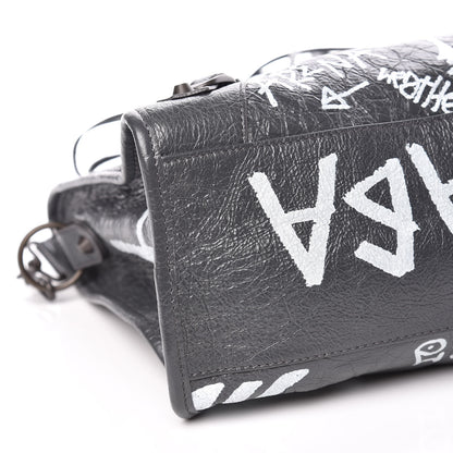 Balenciaga Agneau Arena Graffiti All Over Classic Hardware City Gris Fossile White 8 of 9