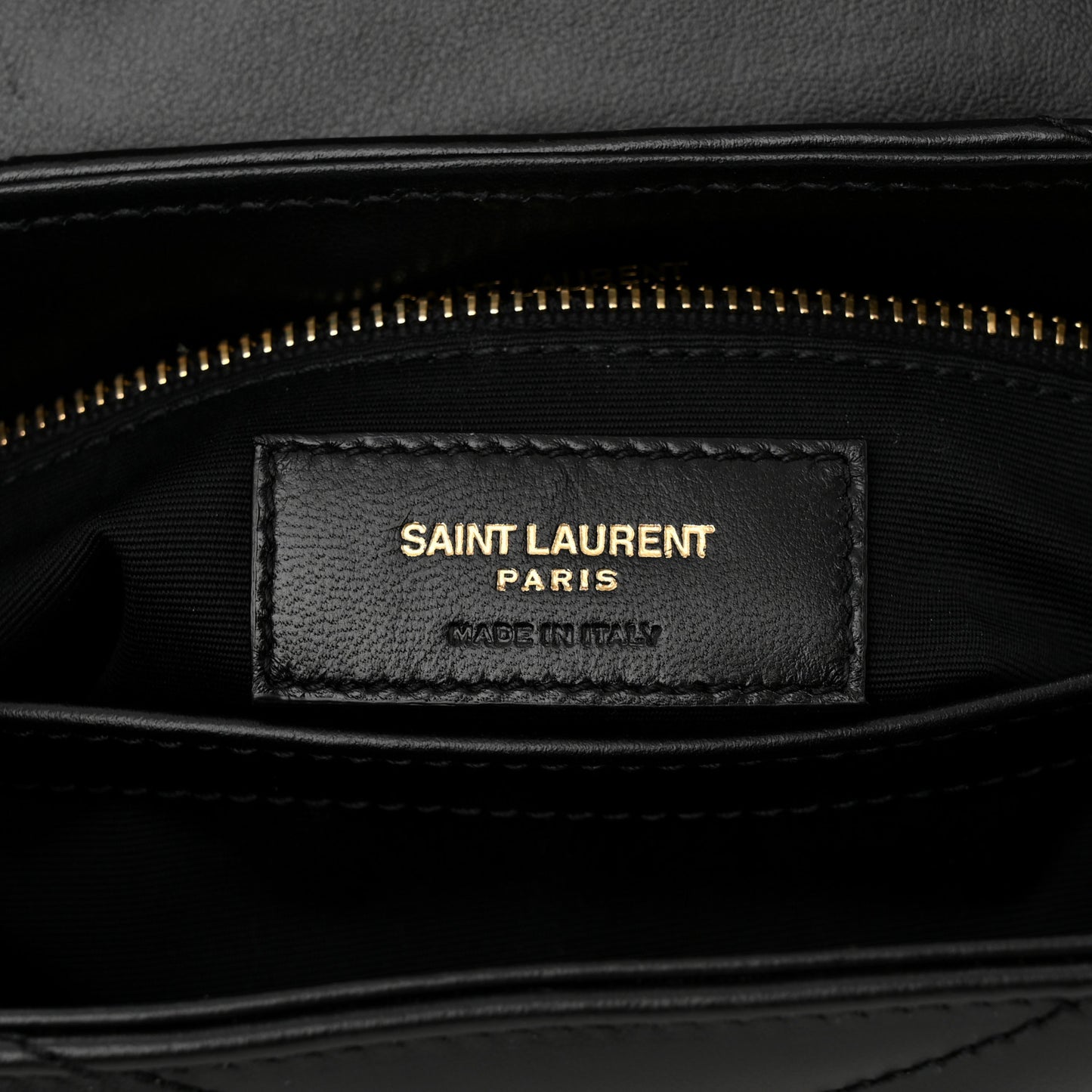 Calfskin Y Quilted Monogram Toy Loulou Crossbody Bag Black