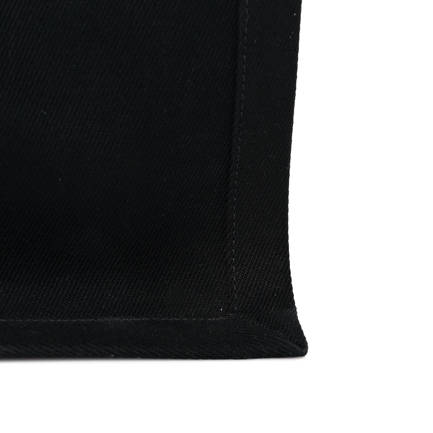 Linen Calfskin Rive Gauche Tote Black