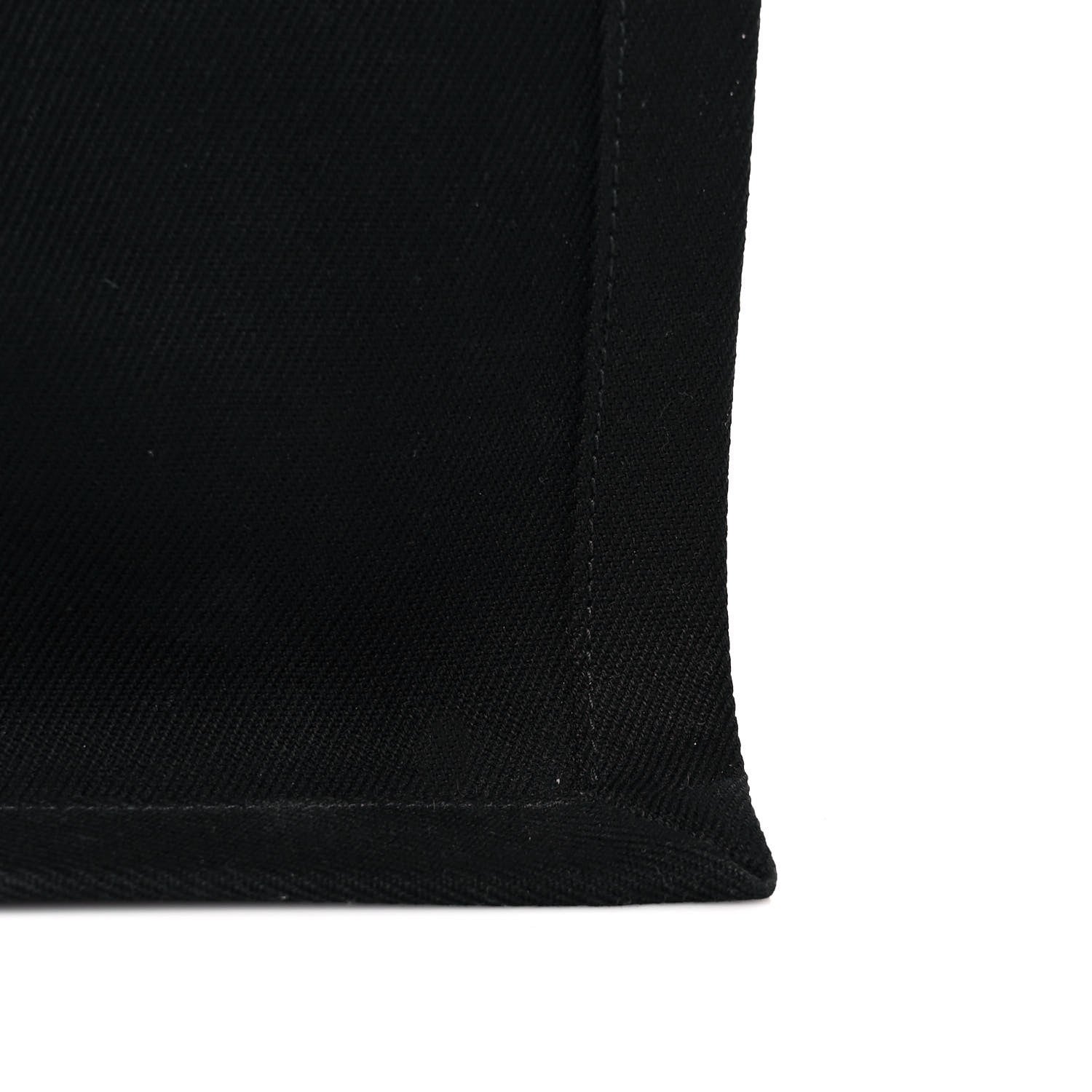 Saint Laurent Linen Calfskin Rive Gauche Tote Black 11 of 11