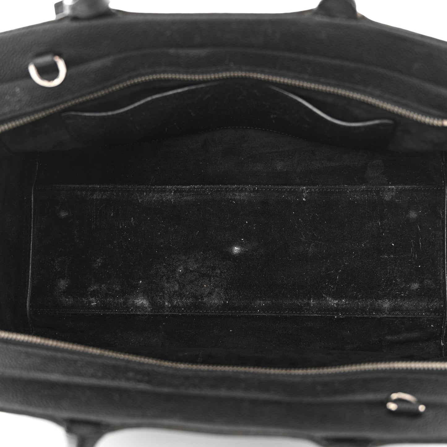Grained Calfskin Small Cabas Rive Gauche Black
