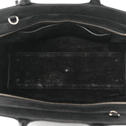 Saint Laurent Grained Calfskin Small Cabas Rive Gauche Black 5 of 22