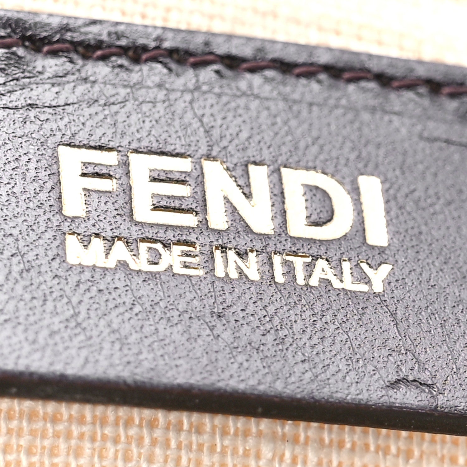 Fendi Raffia Snakeskin Patent Mini Baguette Natural Black 6 of 10