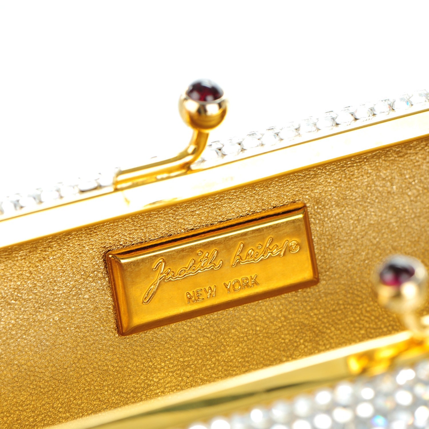 Judith Leiber Swarovski Crystal Minaudiere Clutch Silver 6 of 7