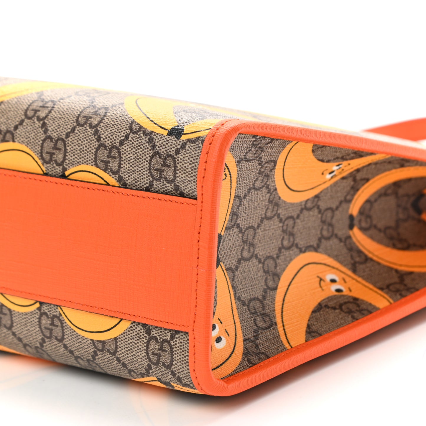 GG Supreme Monogram Banana Childrens Tote Beige Ebony Multicolor Carrot Orange